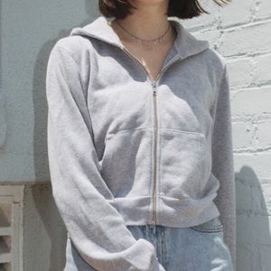 brandy Melville Grey Crystal hoodie
